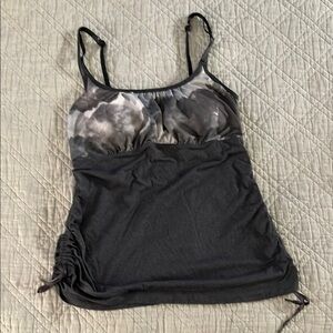 Lululemon Athletica Bustier Camisole in Gray and white.